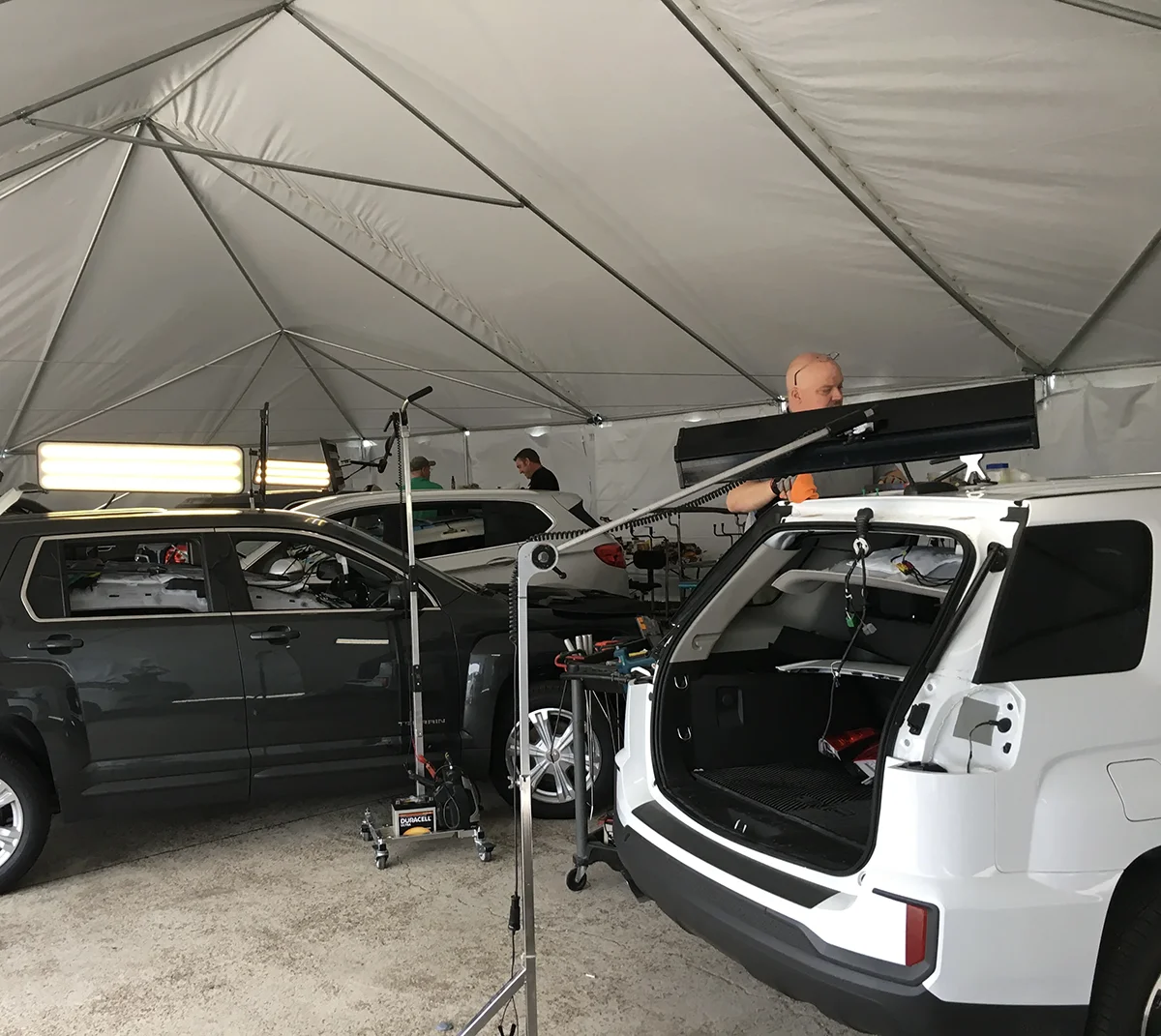 US Hail Repair Technicians fixing hail dents